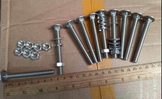 Stainless SS304 Carriage Bolt Gate Umbrella bolt M6 M8 M10 1/4 5/16 3/8 ALL LENGTHS AVAILABLE
