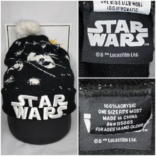 STAR WARS EMBROIDERED BLACK BEANIE - OFFICIAL