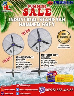 SUMMER SALE (Industrial Stand Fan Hammer Grey)