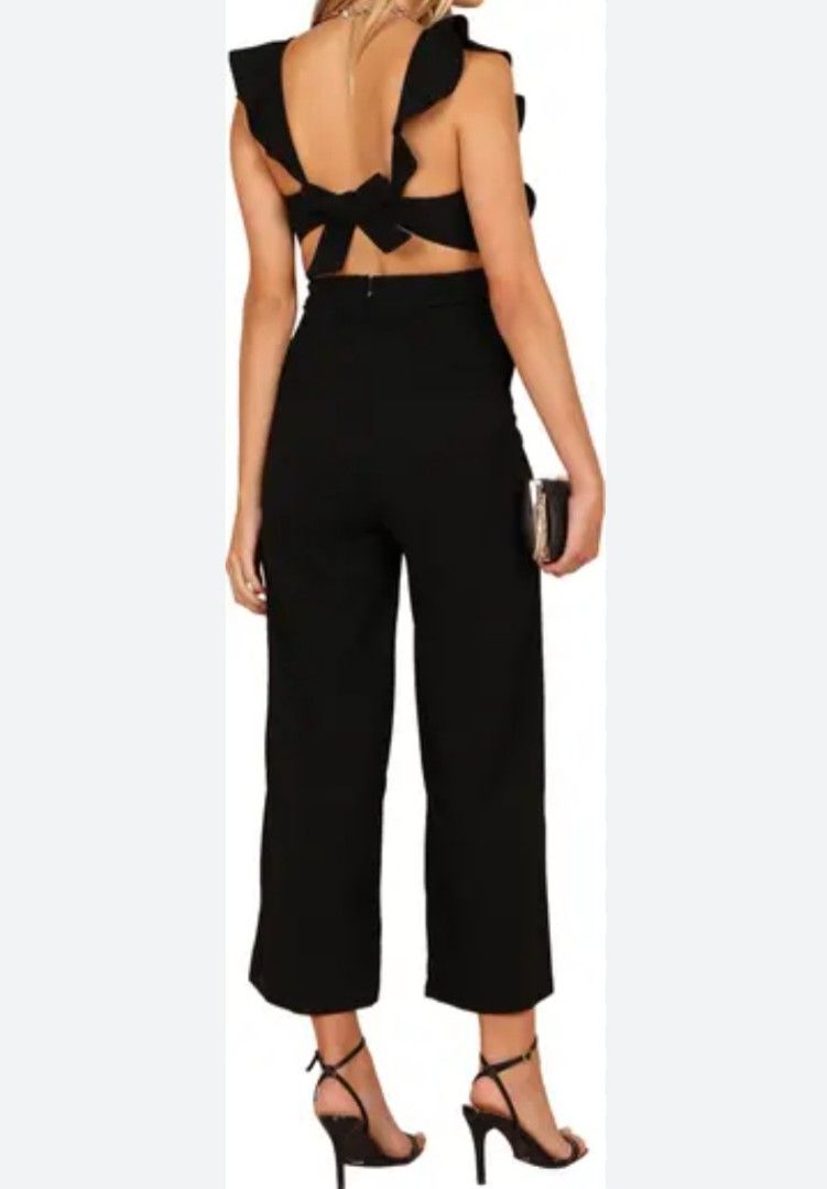 Topshop ruffle jumpsuit cheap