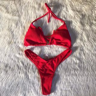 Two pice bikini red