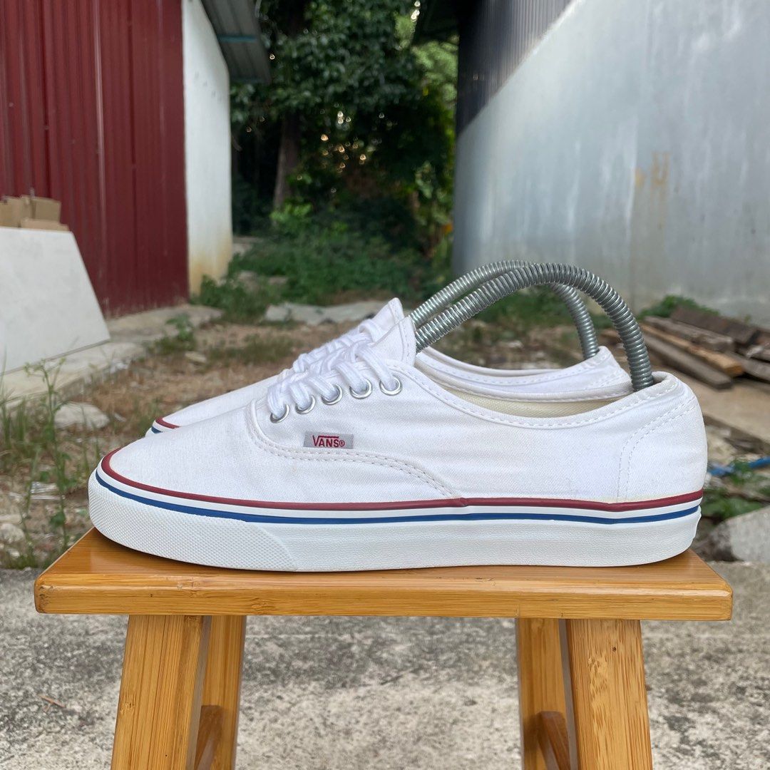 Vans Authentic S0lstice 2O16 True White Red Blue 7.5UK RM1OO Men s Fashion Footwear Sneakers on Carousell