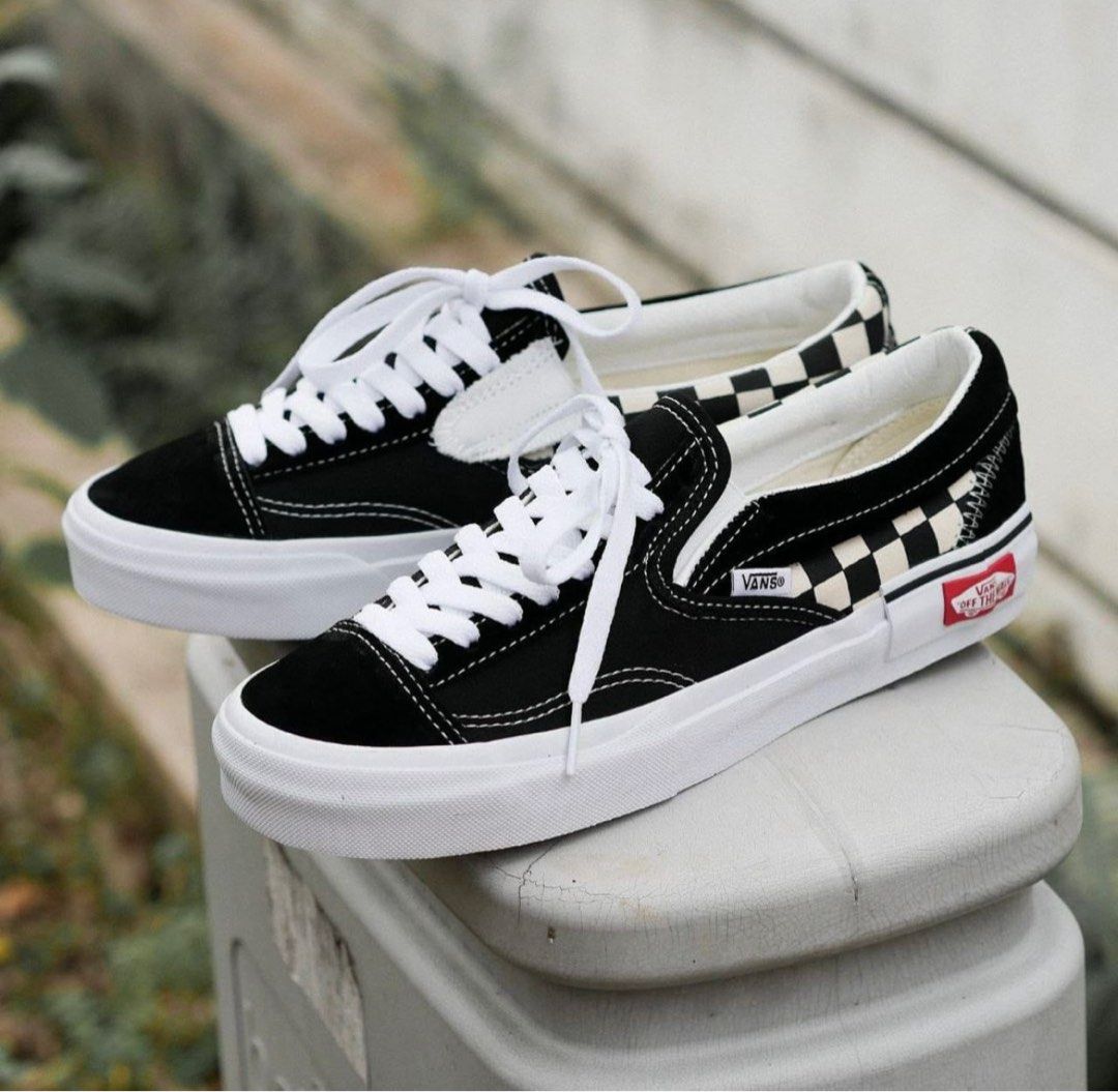 Vans Slip On Cut and Paste Black White