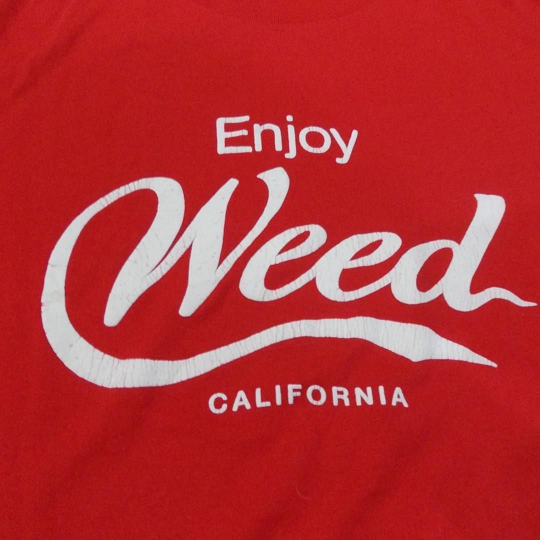 VINTAGE ENJOY WEED CALIFORNIA ONEITA POWER 50 PLUS 90S T SHIRT ENJOY COKE STYLE Men s Fashion Tops Sets Tshirts Polo Shirts on Carousell