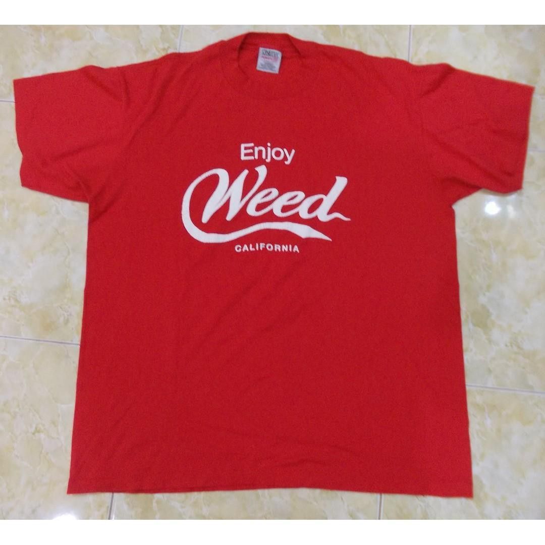 VINTAGE ENJOY WEED CALIFORNIA ONEITA POWER 50 PLUS 90S T SHIRT ENJOY COKE STYLE Men s Fashion Tops Sets Tshirts Polo Shirts on Carousell