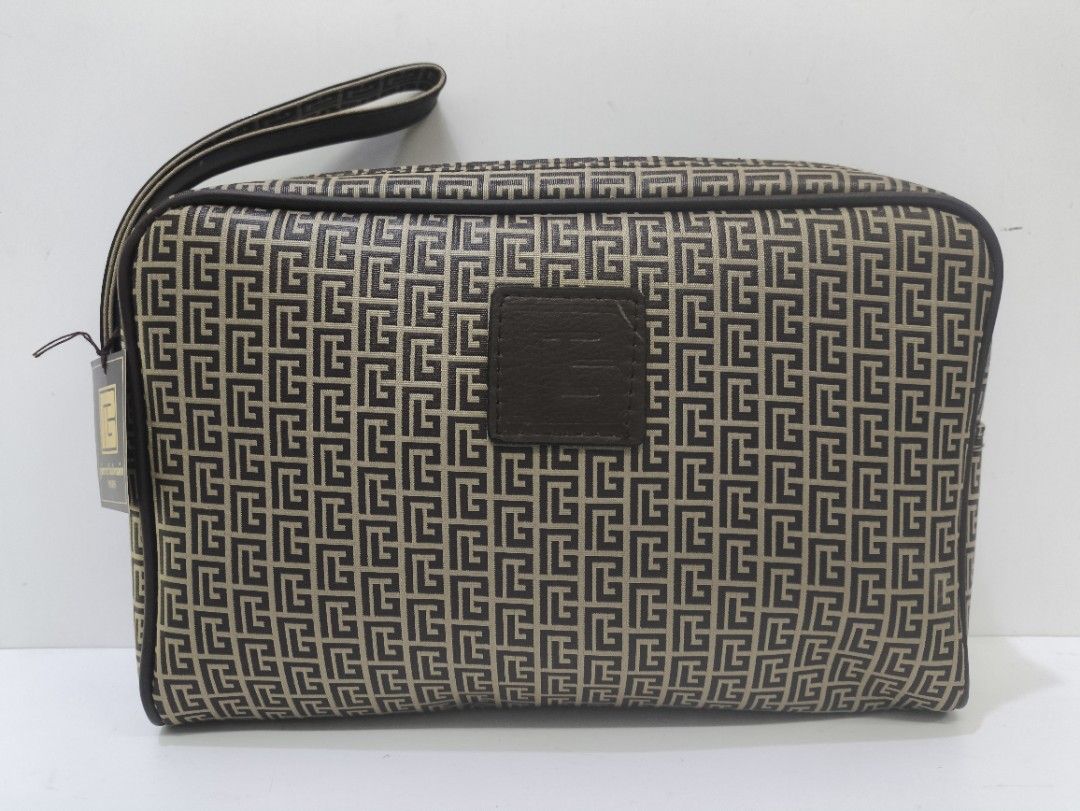 Vintage Pierre Balmain Paris Large Clutch Pouch Bag Made in Japan