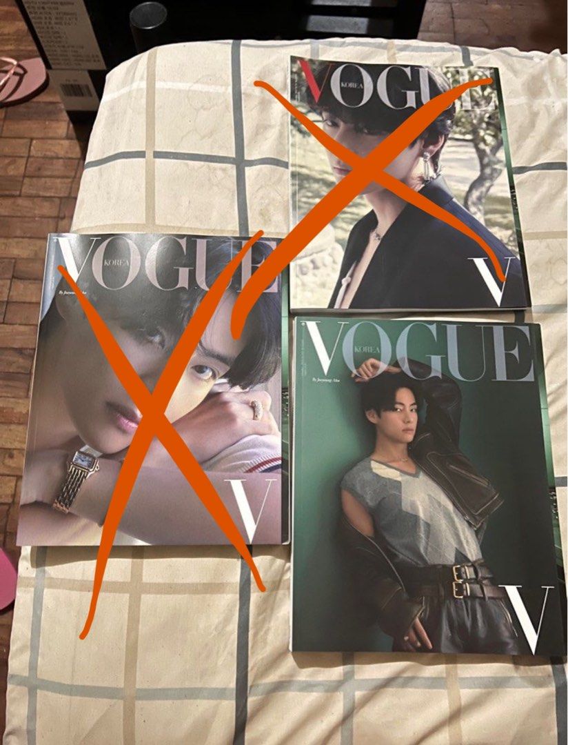 Vogue Korea October 2022 BTS V cover (Category: K-Wave) located in Manila. Submitted by kiersten2792 (Listing ID 1282165103, Image 1). Description: Selling for 490 each. Take all 1,350 As of 19 April, only the green cover is available..