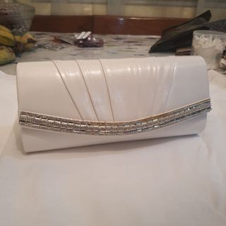 White Crystale Clutch Bag