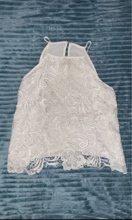 White lace Halter top