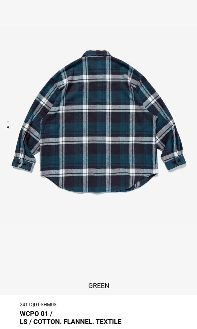 WTAPS WCPO 01 LS COTTON FLANNEL. TEXTILE