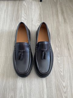 Zara leather tassel loafers