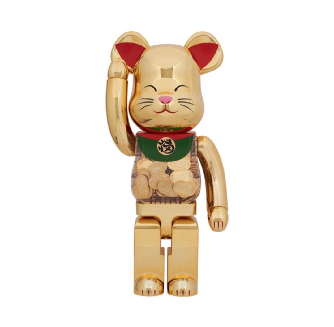 てなグッズや MEDICOM TOY ① 1000％ 桃金メッキ 招き猫 BE@RBRICK ...