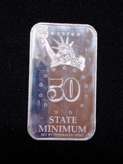 1/2 oz Fine Silver Bar 999 (Utah State)