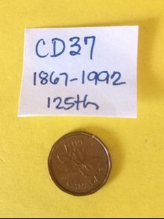 1867-1992  Canada one penny 125th anniversary coin Queen 👑 Elizabeth