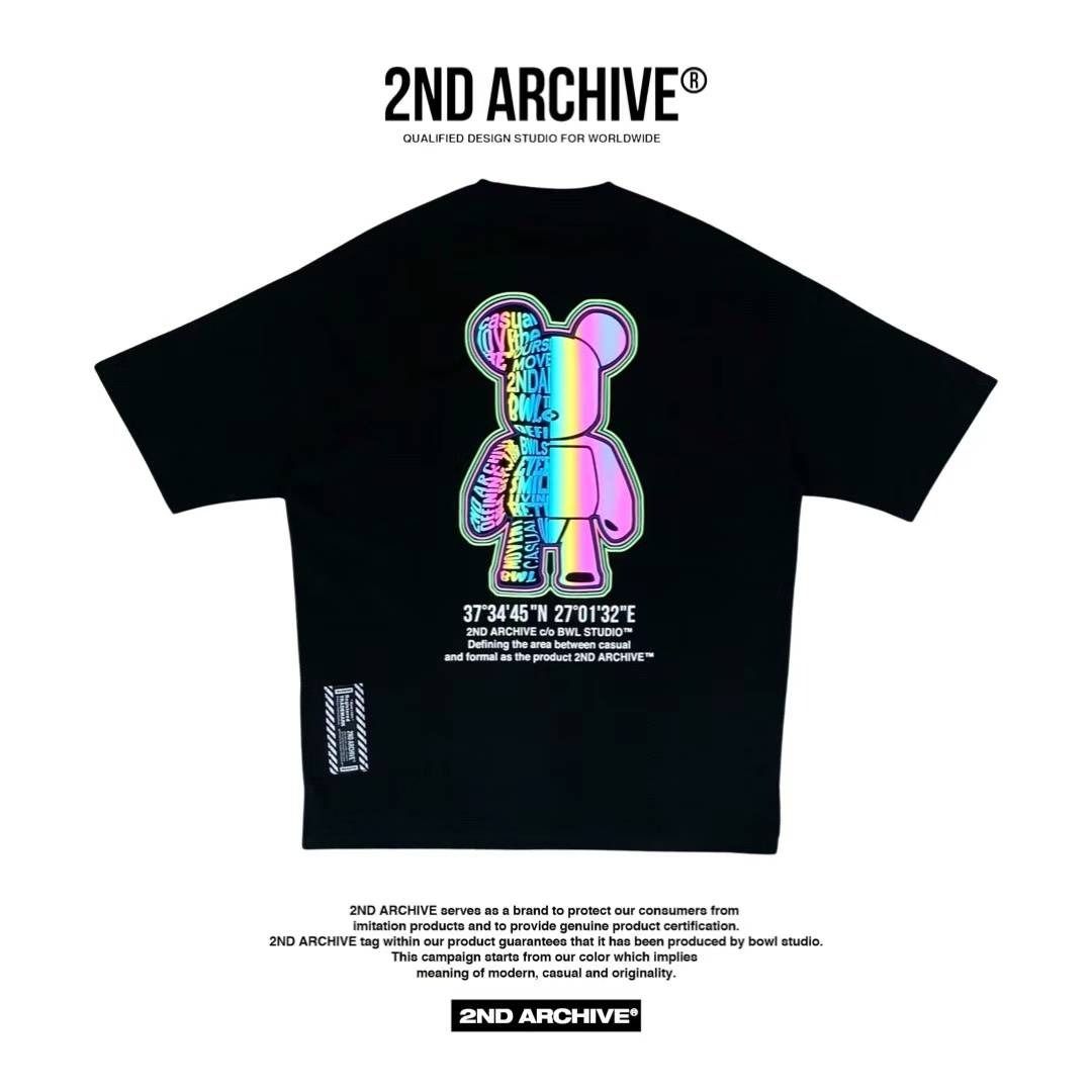 【2ND ARCHIVE】Heart Bear Overfit Short Sleeve Shirt ★ 2nd Archive 
