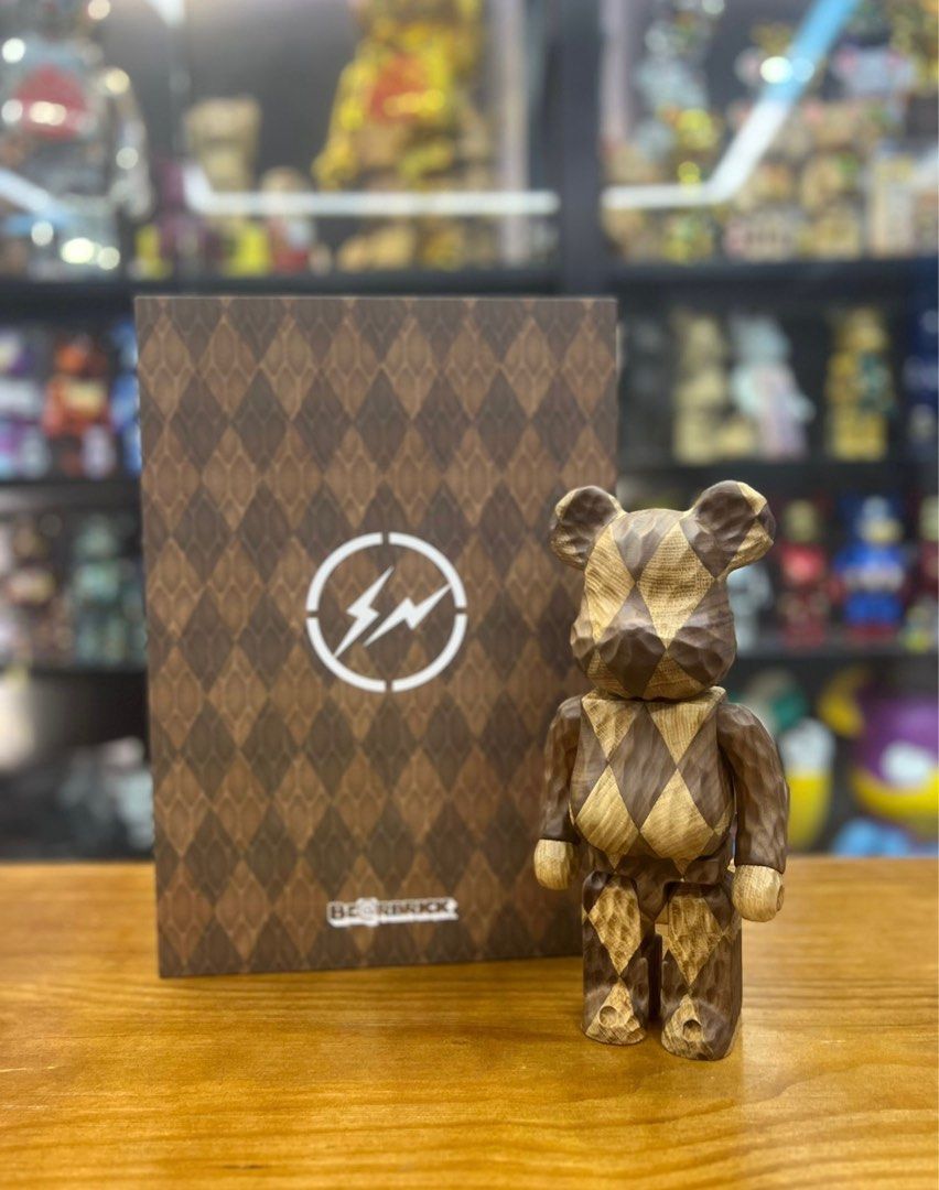400% BE@RBRICK カリモクfragmentdesign carved wooden-LATTICE