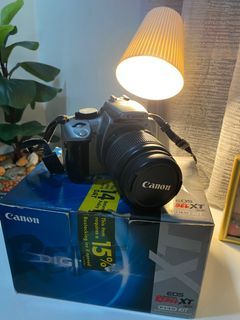 4/50. Canon Digital Rebel XT DSLR Camera with EF-S 18-55mm f/3.5-5.6 Lens / Silver
