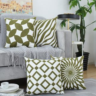 4 Pc Throw Pillow Covers Set