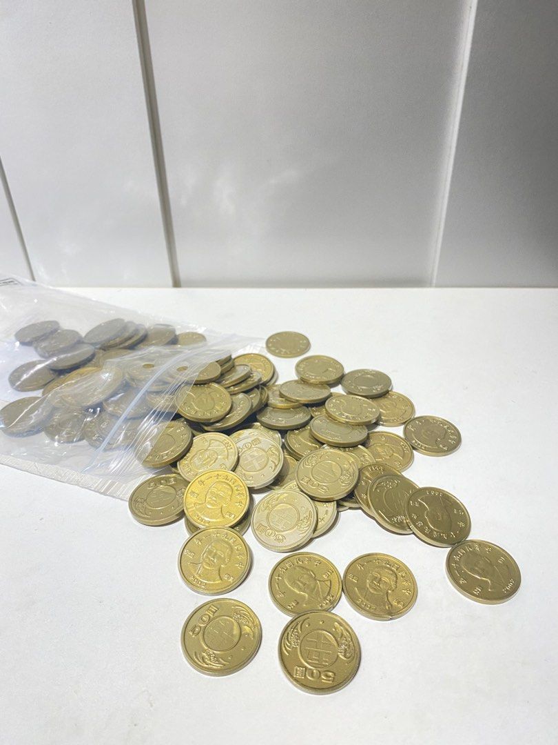 假硬幣假錢幣假金幣假台幣假50元假50圓兒童智力玩具, 哩哩扣扣, 其他在旋轉拍賣