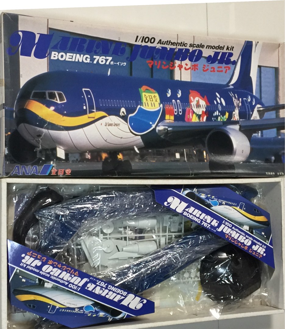 絕版全日空珍寶模型飛機ANA Marine Jumbo JR. 1/100 Boeing 767