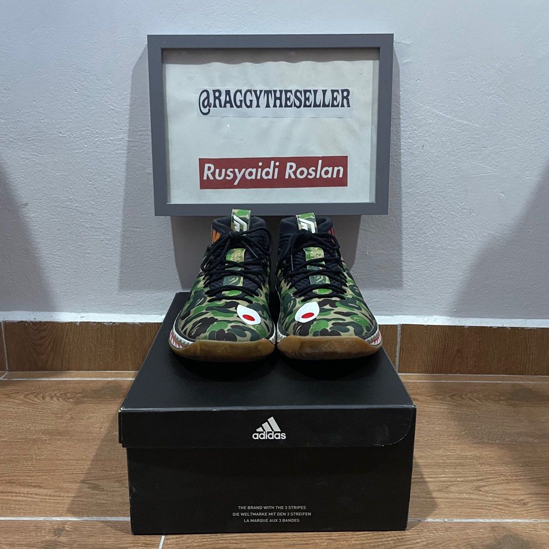 Adidas x bape dame 4 green camo 2025