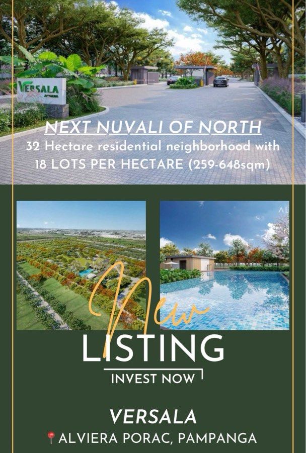 Pampanga Residential Lot Alviera Versala Alveo near Clark International
