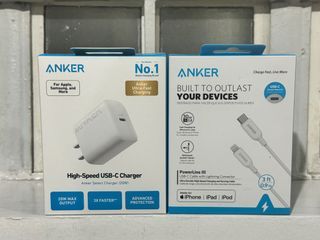 Anker 20w Usb C Charger with Anker Powerline III Usb C to lightning cable 3ft set