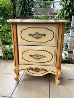 Antique Bedside Cabinet and Table