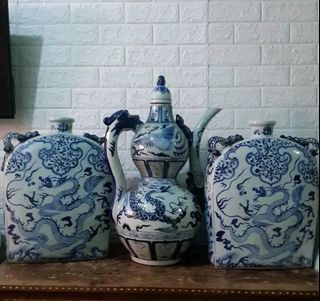 Antique blue and white