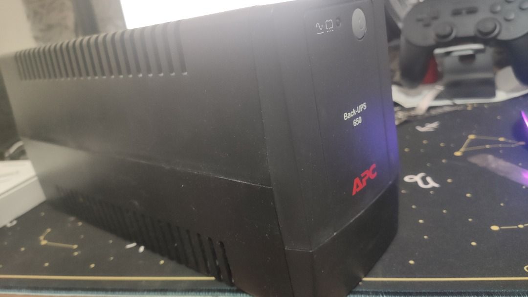 APC Back-UPS 650VA, 230V, AVR, Universal Sockets (Category: Other Accessories) located in Caloocan City. Submitted by junejovigr22770 (Listing ID 1296509066, Image 1). Description: Main Input Voltage : 230 V Rated power in W : 325 W Rated power in VA : 650 VA output connection type : 2 universal receptacle Cable length : 1.22 m Number of cables : 1 Battery type : Lead-acid battery Number of battery filled slots : 1 Number of battery free slots : 
