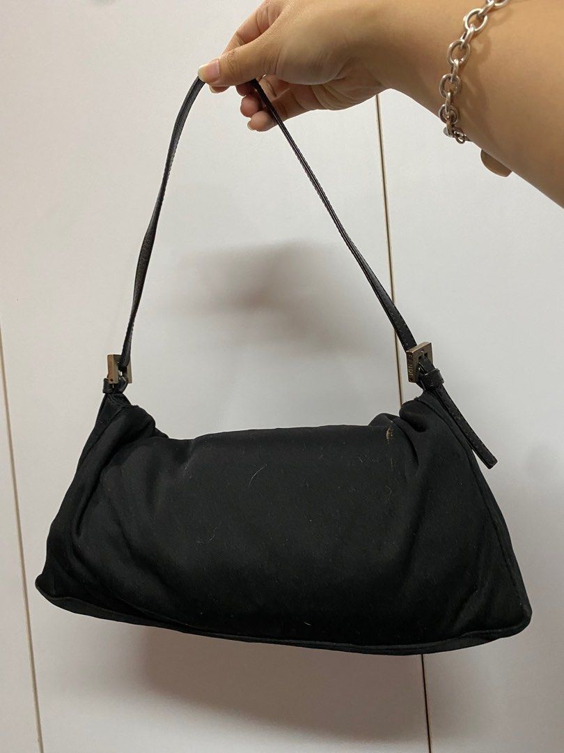 AUTHENTIC Fendi Neoprene Black Rectangle Baguette SHW (Category: Luxury Bags & Wallets) located in Quezon City. Submitted by closetofcoco (Listing ID 1296415061, Image 3). Description: GUARANTEED AUTHENTIC PM FOR INQUIRIES NO LOW BALLING.
