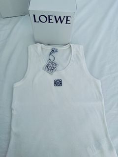 Authentic Loewe white monogram sleeveless top