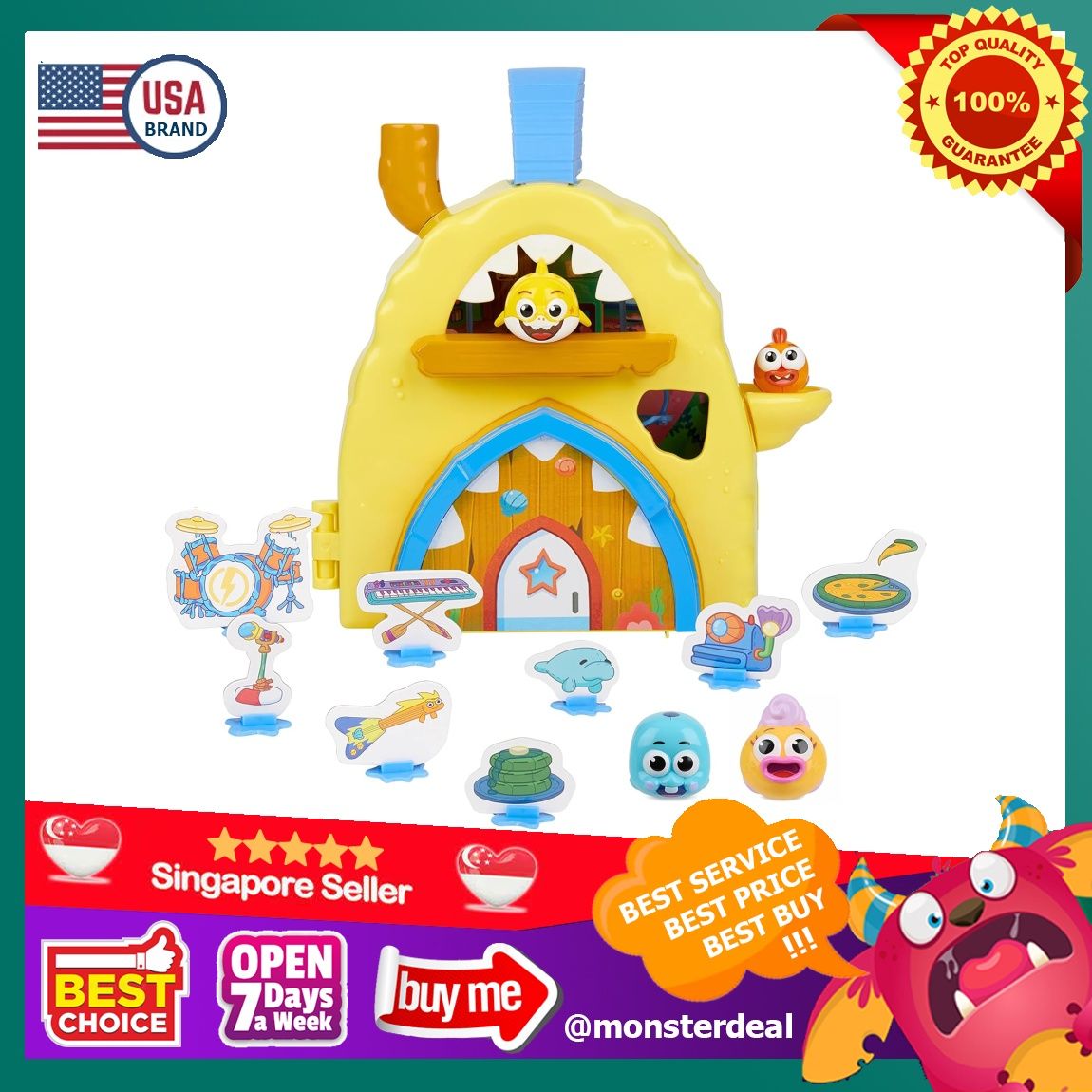 Baby shark playset store