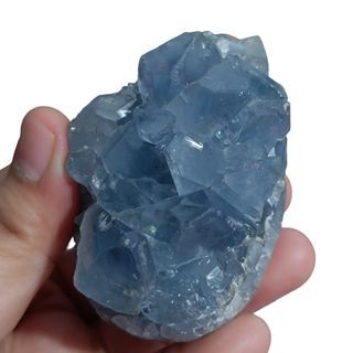 Blue Celestite Cluster Raw Beautiful Blue Geode Natural Crystal