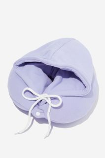BNEW Typo Travel Hoodie Neck Pillow in Soft Lilac || Original Price: P1,199