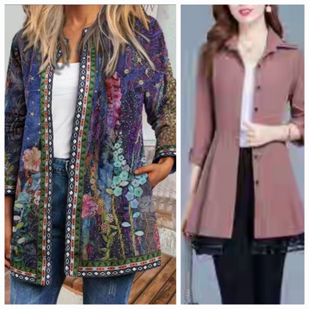 Brand new Ladies Jacket Ethnic Colourful Outerwear Designer Kimono Trench Coat Overall
