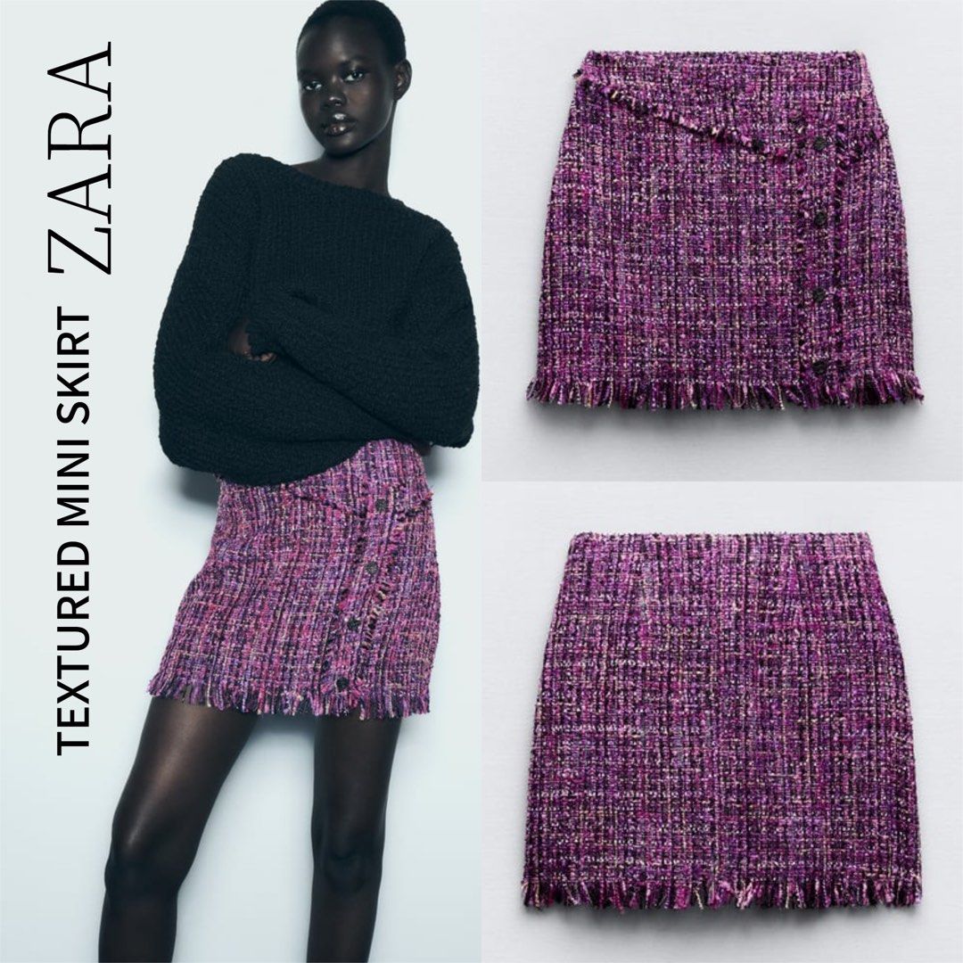 Brand New Zara Textured Mini Skirt in Size S