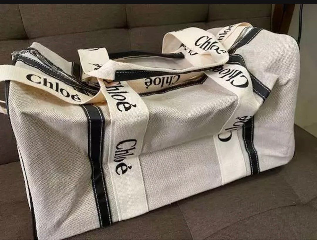 CHLOE Canvas Travel Handbag Luggage Bag Large Capacity Hobbies Toys Travel Luggage on Carousell