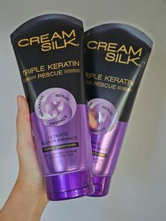 Cream Silk Purple Conditioner for Bleached, Blonde, Highlighted Hair | Triple Keratin Rescue Buy 1 Take 1  300mL
