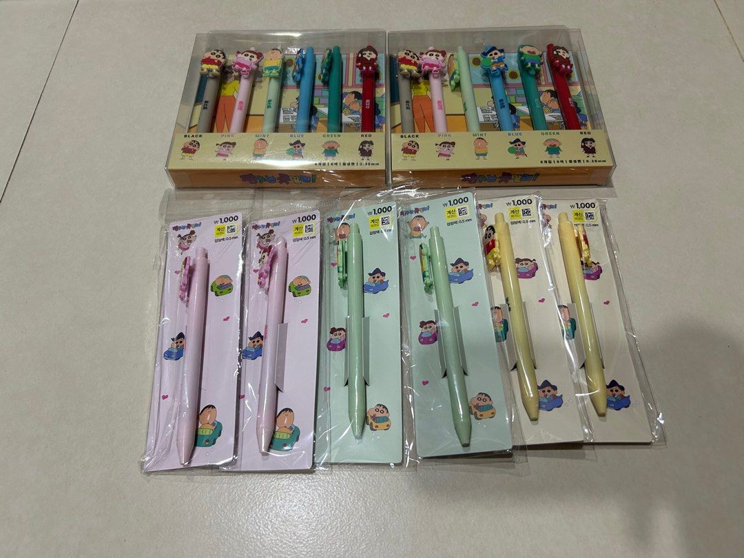 Daiso Korea Crayon Shin-chan Gel pens, Hobbies & Toys, Stationery ...