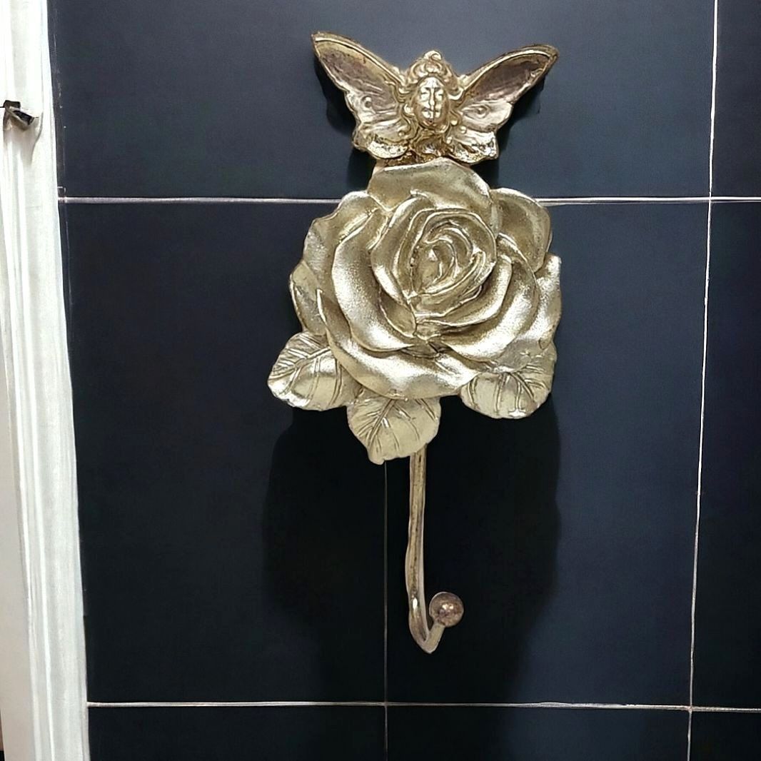 ENGLISH ROSE 3D Bathroom Bedroom Wall Hanging Hook French Victorian Gold  Angel Flower Decoration, Furniture & Home Living, Home Improvement &  Organisation, Hooks & Hangers on Carousell