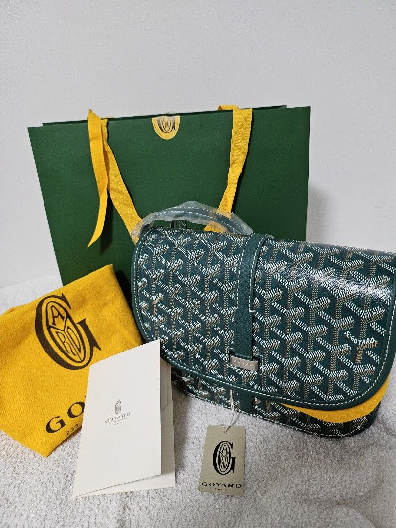 Goyard Belvedere PM Sling Bag - Green, Luxury, Bags u0026 Wallets on Carousell