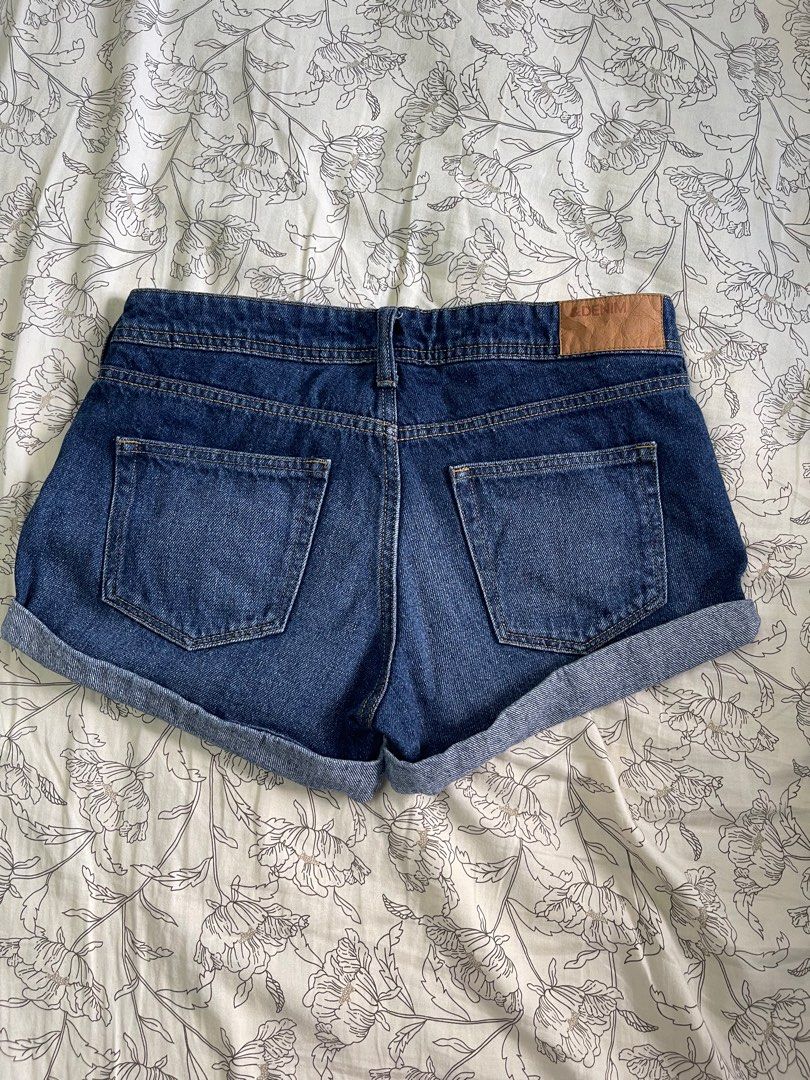 H M denim shorts Women s Fashion Bottoms Shorts on Carousell