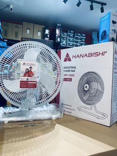 Hanabishi 12" Industrial Floor Fan White HIFF-120SC