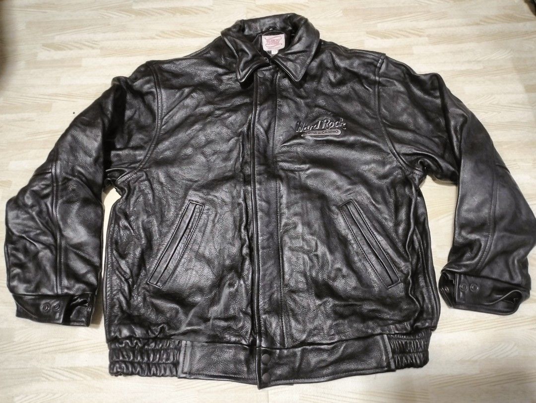 hard rock cafe leather jacket (Category: Looking For) located in Calamba. Submitted by thriftingoverload (Listing ID 1296465992, Image 1). Description: plus shipping fee.