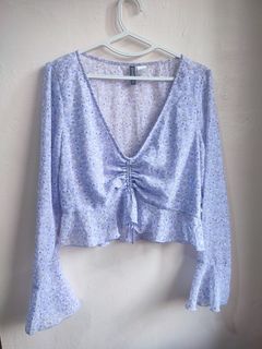 H&M lavender mesh long sleeve top/cover up