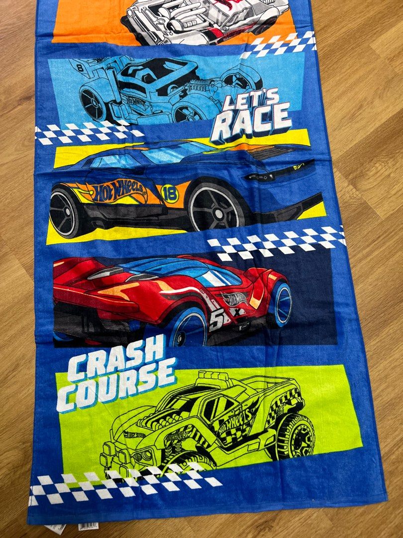 Hotwheels Car Bath Towel Hobbies Toys Toys Games on Carousell