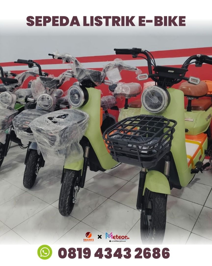 Hub. 0819 4343 2686, Toko Sepeda Listrik eBike Terdekat Kota Malang Bisa  Kredit Meteor Bike