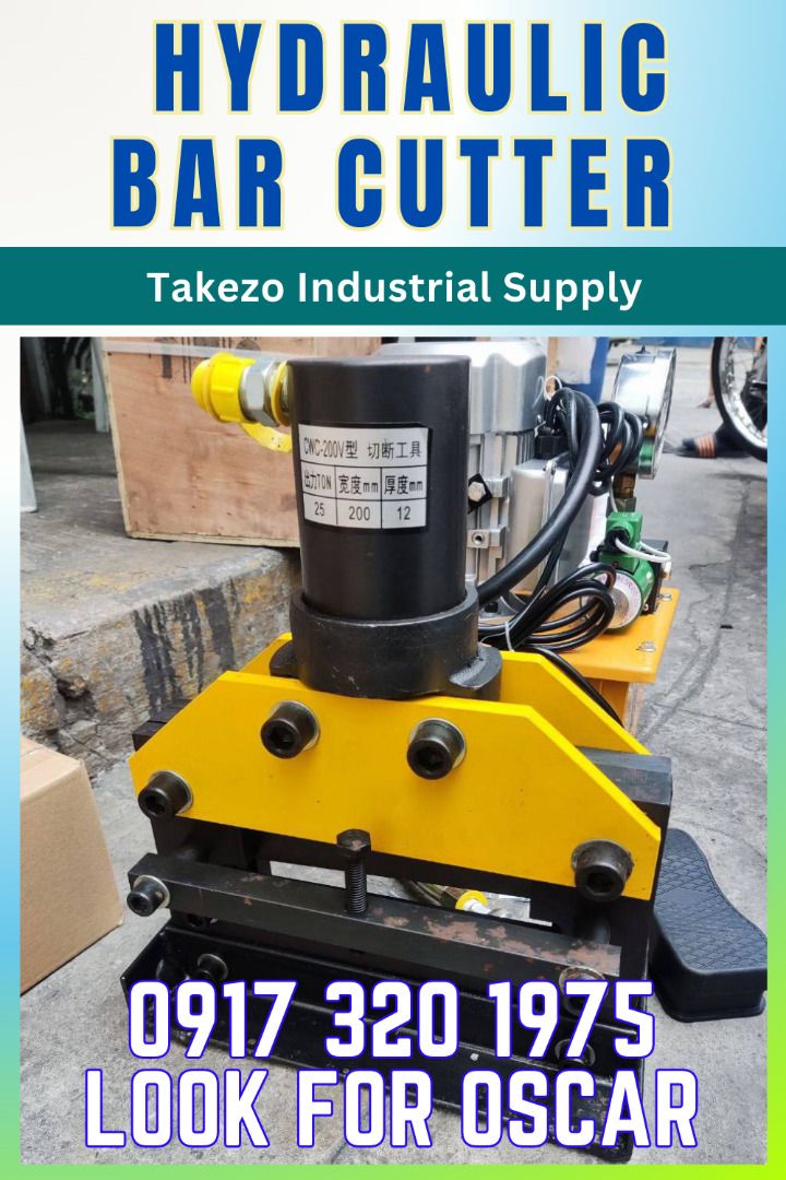 HYDRAULIC BAR CUTTER (Category: Construction Tools & Equipment) located in Manila. Submitted by oscartakez73369 (Listing ID 1296516529, Image 1). Description: HYDRAULIC BAR CUTTER Request a quote now! Details and Discounts are available at Takezo Industrial Supply. Contact No. 09360416623 / 09173201975 – Oscar Legaspi Jr..