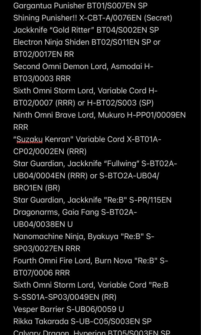 LF High Rarity Buddyfight Cards RRR SP SECRET BR Triple rare Buddy Rare  Dragon Star Dragon Legend Ancient Katana Danger Dungeon Jacknife World,  Bulletin Board, Looking For on Carousell